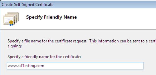 specify friendly name